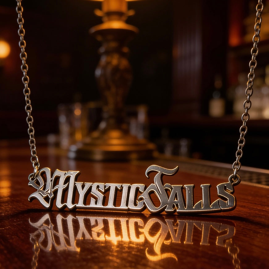TVD - Mystic Falls scripted necklace
